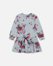 Load image into Gallery viewer, Blue printed Flower Dress