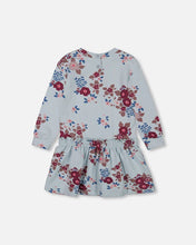 Load image into Gallery viewer, Blue printed Flower Dress