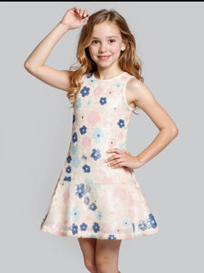 Floral Sequin Drop Waist Dresd – Sassy Savannah Baby & Kids