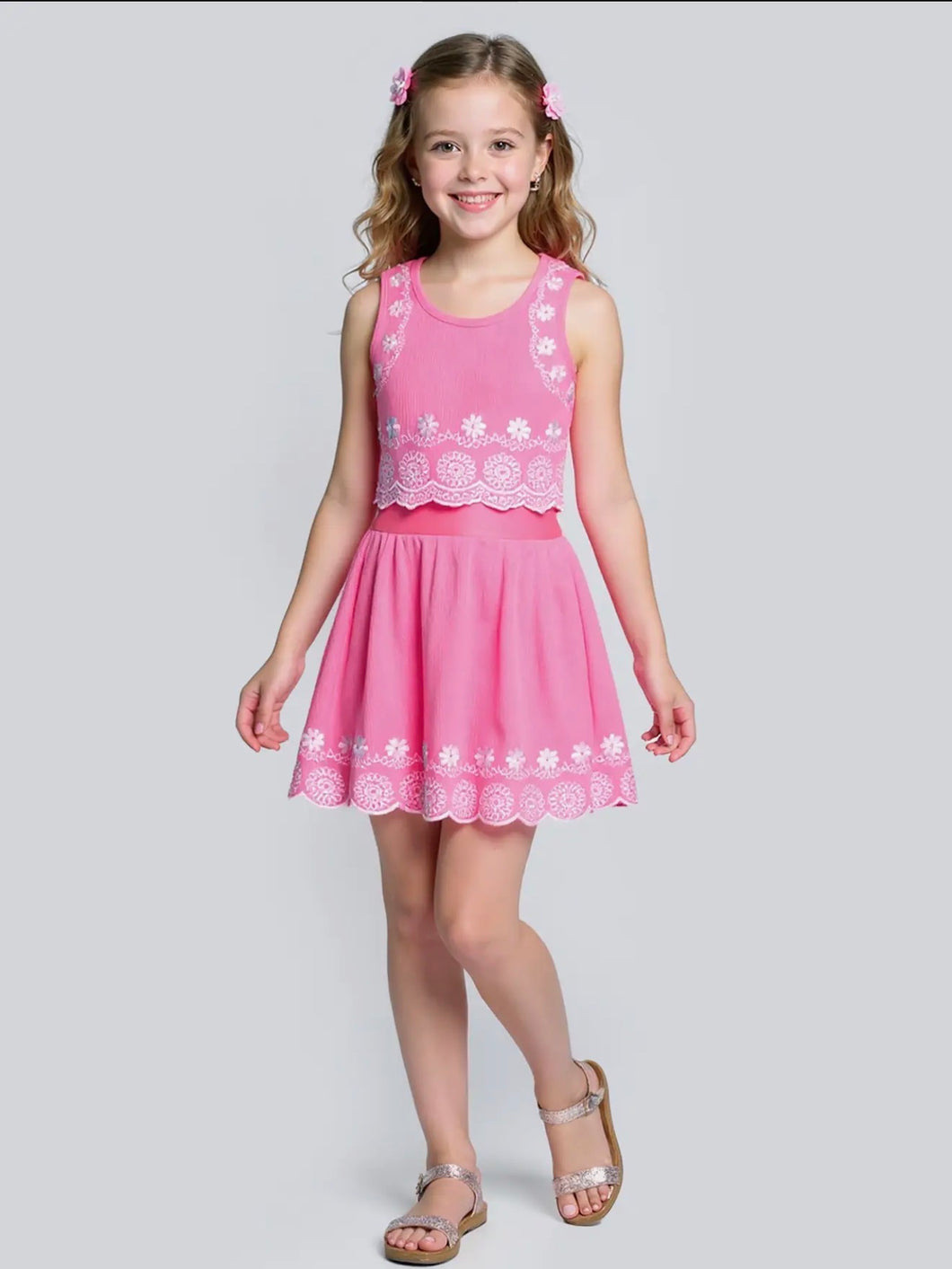 Hot Pink Twofer Ribbed Dress – Sassy Savannah Baby & Kids
