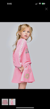 Load image into Gallery viewer, Pink Velour Skirt Set Rhinestone
