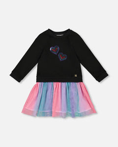 Sequin Heart Tulle Dress ￼