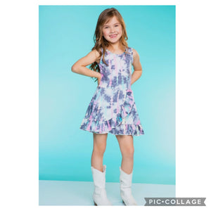 Pixie Grey Tie Dye Dress
