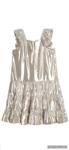 Shine Bright Metallic Silver dress