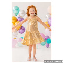 Load image into Gallery viewer, Shine Bright Gold Dress
