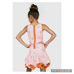 Orange Star Sequin Dress