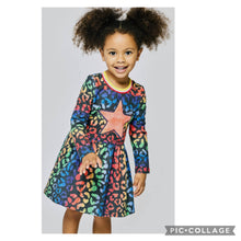 Load image into Gallery viewer, Rainbow Faux Fur Star Dress
