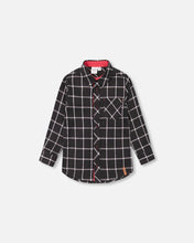 Load image into Gallery viewer, Black Plaid Flannel
