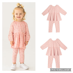 Pink Dainty Doodle 2PC Set