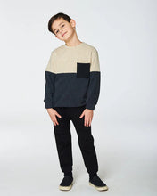 Load image into Gallery viewer, Color block Sweater w/ Quilted Pocket
