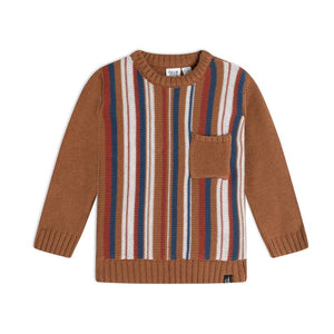Knit Sweater Mustard Stripe