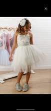 Load image into Gallery viewer, Ivory Rhinestone Tulle Dress
